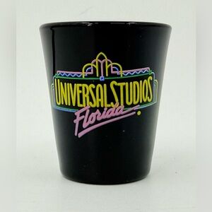 Universal Studios Florida Black‎ & Neon Vintage Original Design Shot glass 2.5"